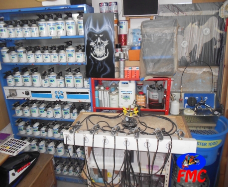 Le coin de préparation des teintes